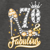 70 & Fabulous 70 Years Old 70th Birthday Diamond Crown Shoes Vector Backpack
