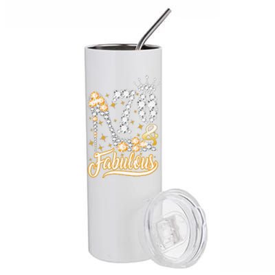 70 & Fabulous 70 Years Old 70th Birthday Diamond Crown Shoes Stainless Steel Tumbler