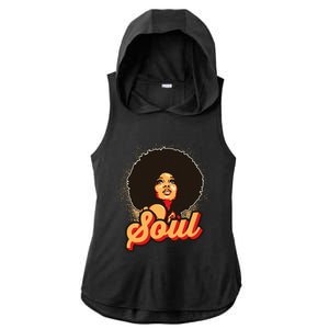 70s Funk Afro Women Soul Retro Ladies PosiCharge Tri-Blend Wicking Draft Hoodie Tank