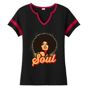 70s Funk Afro Women Soul Retro Ladies Halftime Notch Neck Tee