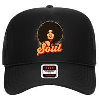 70s Funk Afro Women Soul Retro High Crown Mesh Back Trucker Hat