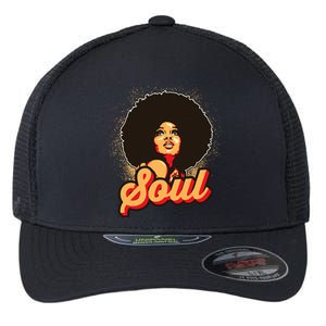 70s Funk Afro Women Soul Retro Flexfit Unipanel Trucker Cap