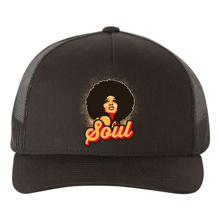 70s Funk Afro Women Soul Retro Yupoong Adult 5-Panel Trucker Hat