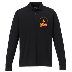 70s Funk Afro Women Soul Retro Performance Long Sleeve Polo