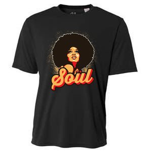 70s Funk Afro Women Soul Retro Cooling Performance Crew T-Shirt