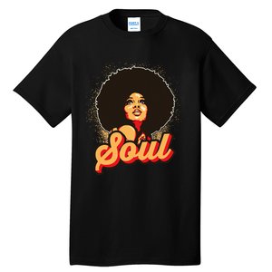 70s Funk Afro Women Soul Retro Tall T-Shirt