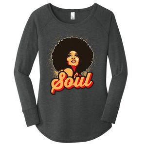 70s Funk Afro Women Soul Retro Women's Perfect Tri Tunic Long Sleeve Shirt