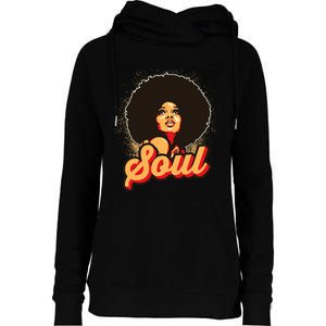 70s Funk Afro Women Soul Retro Womens Funnel Neck Pullover Hood