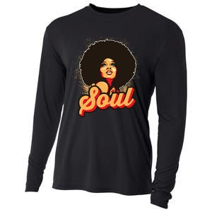 70s Funk Afro Women Soul Retro Cooling Performance Long Sleeve Crew