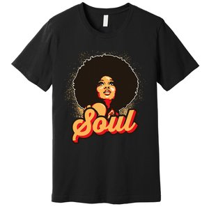 70s Funk Afro Women Soul Retro Premium T-Shirt