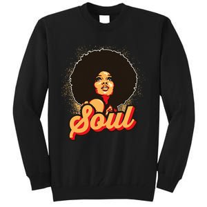 70s Funk Afro Women Soul Retro Tall Sweatshirt