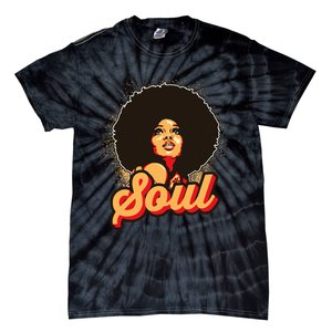 70s Funk Afro Women Soul Retro Tie-Dye T-Shirt