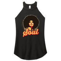 70s Funk Afro Women Soul Retro Women's Perfect Tri Rocker Tank