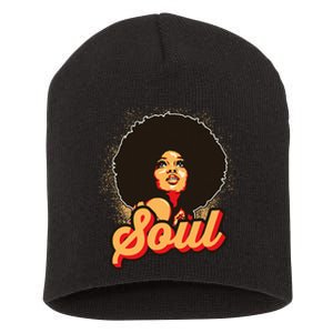 70s Funk Afro Women Soul Retro Short Acrylic Beanie