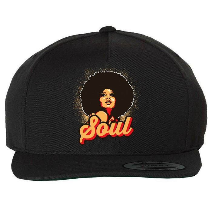 70s Funk Afro Women Soul Retro Wool Snapback Cap