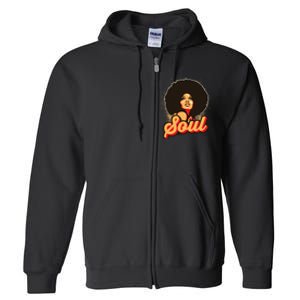 70s Funk Afro Women Soul Retro Full Zip Hoodie