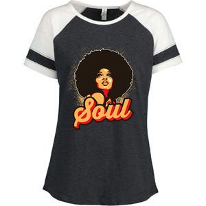 70s Funk Afro Women Soul Retro Enza Ladies Jersey Colorblock Tee