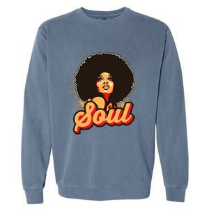 70s Funk Afro Women Soul Retro Garment-Dyed Sweatshirt