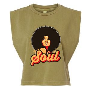 70s Funk Afro Women Soul Retro Garment-Dyed Women's Muscle Tee