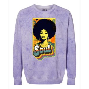 70s Funk Afro Soul Colorblast Crewneck Sweatshirt