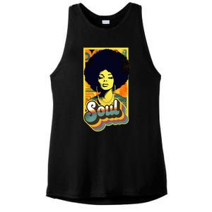 70s Funk Afro Soul Ladies PosiCharge Tri-Blend Wicking Tank