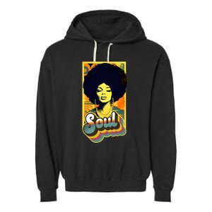 70s Funk Afro Soul Garment-Dyed Fleece Hoodie