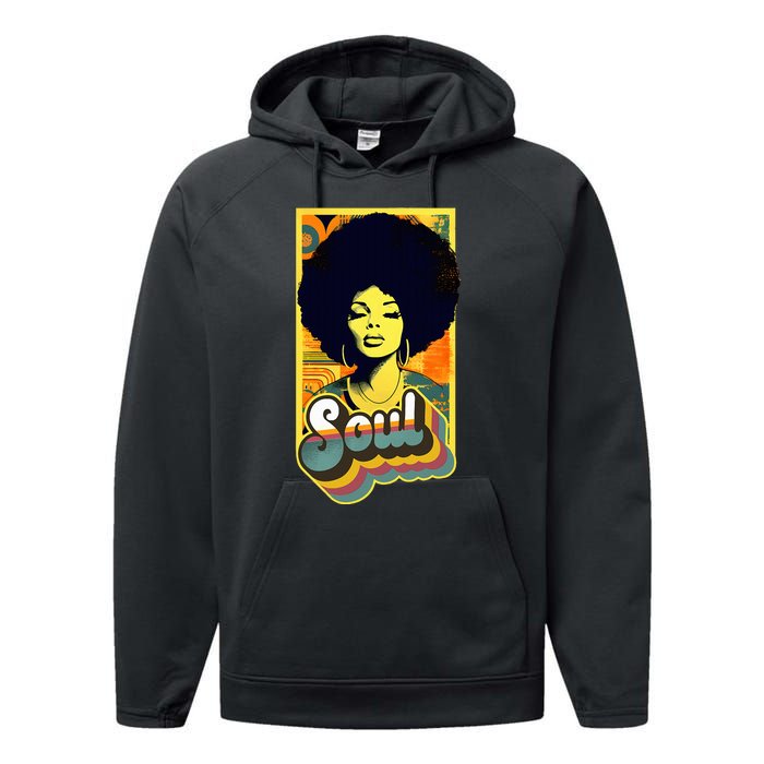 70s Funk Afro Soul Performance Fleece Hoodie