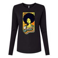 70s Funk Afro Soul Womens Cotton Relaxed Long Sleeve T-Shirt