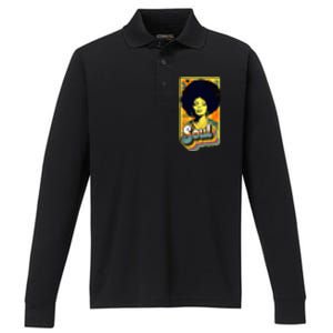 70s Funk Afro Soul Performance Long Sleeve Polo