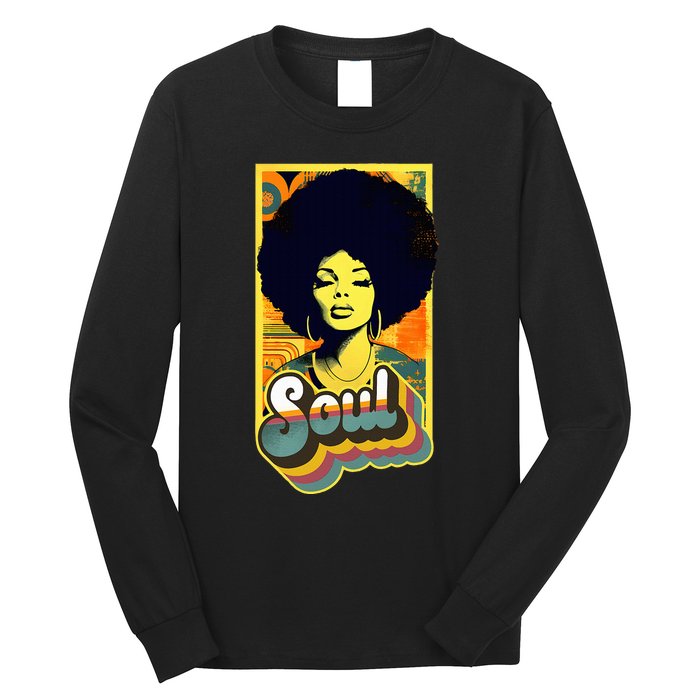 70s Funk Afro Soul Long Sleeve Shirt