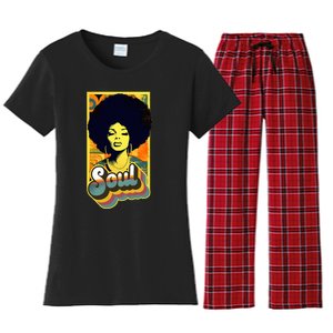 70s Funk Afro Soul Women's Flannel Pajama Set