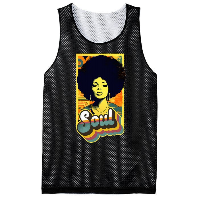 70s Funk Afro Soul Mesh Reversible Basketball Jersey Tank