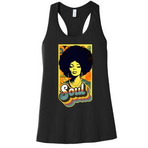 70s Funk Afro Soul Women's Racerback Tank