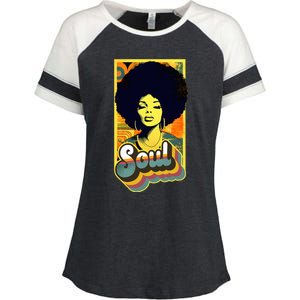 70s Funk Afro Soul Enza Ladies Jersey Colorblock Tee