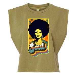 70s Funk Afro Soul Garment-Dyed Women's Muscle Tee