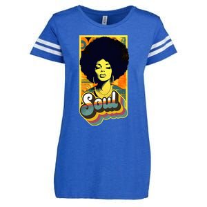 70s Funk Afro Soul Enza Ladies Jersey Football T-Shirt