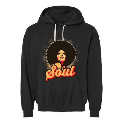 70s Funk Afro Soul Retro Vintage Garment-Dyed Fleece Hoodie