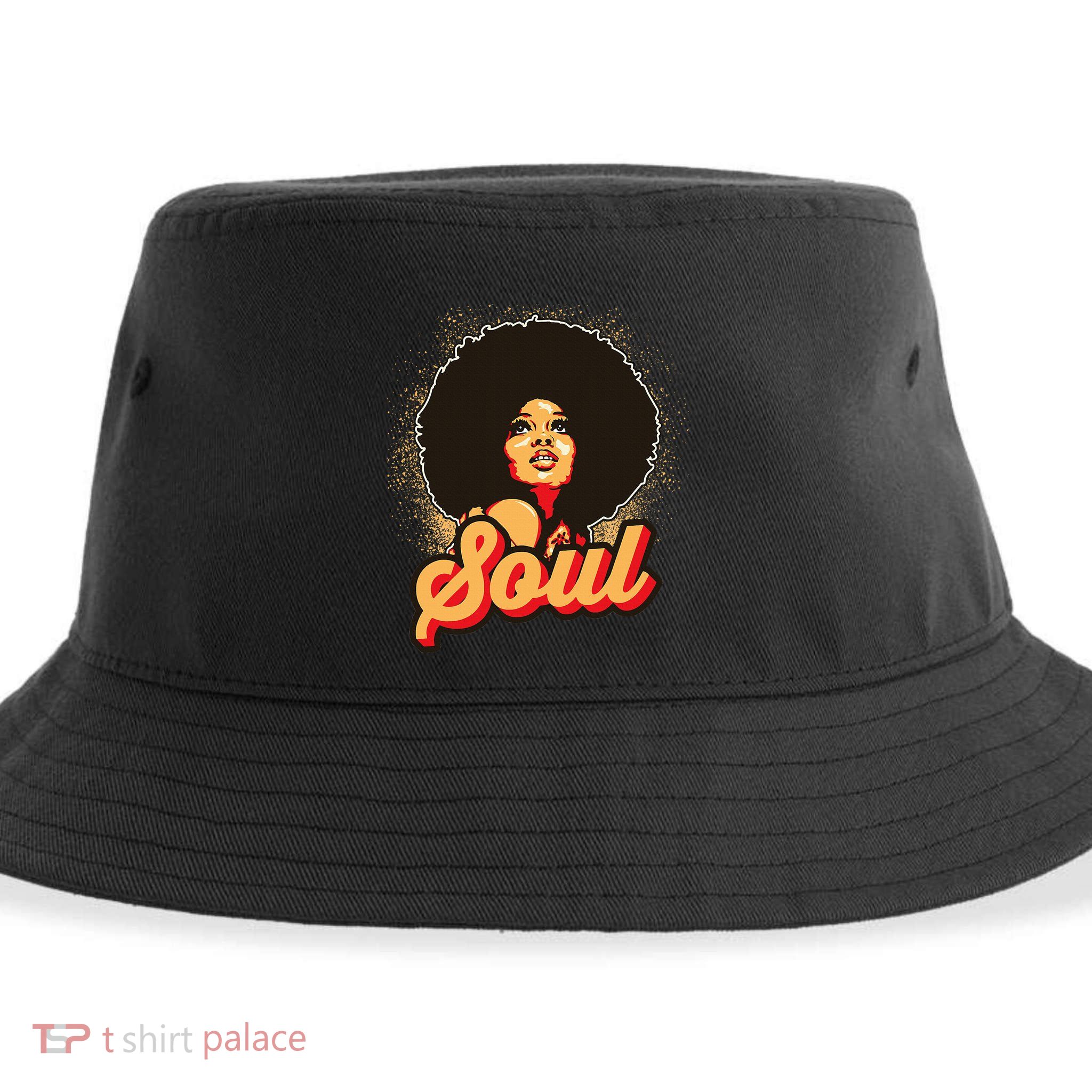 70s Funk Afro Soul Retro Vintage Sustainable Bucket Hat