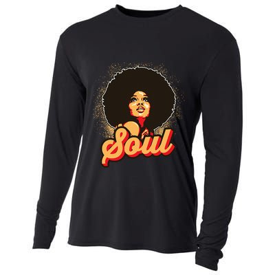 70s Funk Afro Soul Retro Vintage Cooling Performance Long Sleeve Crew