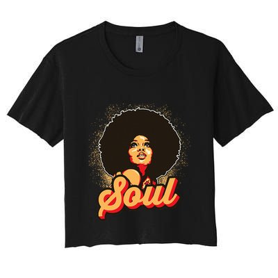 70s Funk Afro Soul Retro Vintage Crop Top