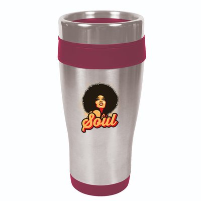 70s Funk Afro Soul Retro Vintage 16oz Travel Tumbler