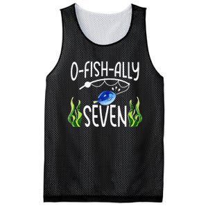 7th Fish Themed Birthday Funny Pun Mesh Reversible Basketball Jersey Tank