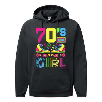 70s Girl 1970s Fashion Theme Party Outfit Seventies Costume Performance Fleece Hoodie