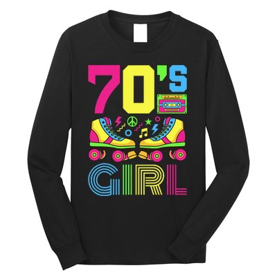 70s Girl 1970s Fashion Theme Party Outfit Seventies Costume Long Sleeve Shirt