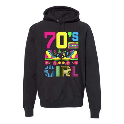 70s Girl 1970s Fashion Theme Party Outfit Seventies Costume Premium Hoodie