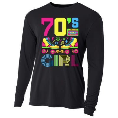 70s Girl 1970s Fashion Theme Party Outfit Seventies Costume Cooling Performance Long Sleeve Crew