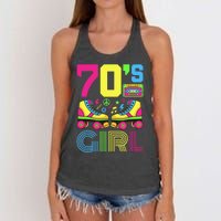 70s Girl 1970s Fashion Theme Party Outfit Seventies Costume Women's Knotted Racerback Tank