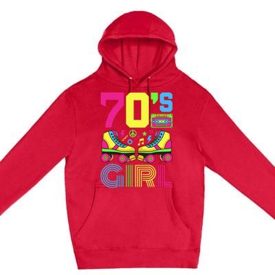 70s Girl 1970s Fashion Theme Party Outfit Seventies Costume Premium Pullover Hoodie