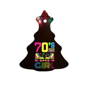 70s Girl 1970s Fashion Theme Party Outfit Seventies Costume Ceramic Tree Ornament