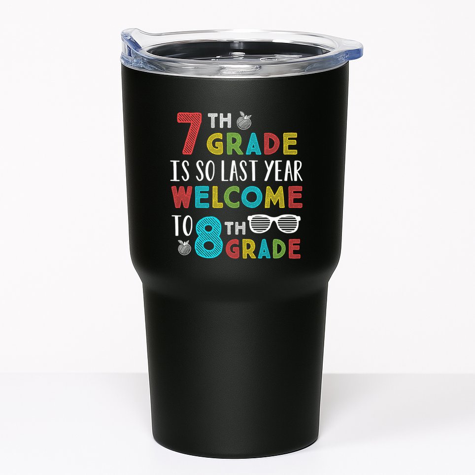 7th Grade Is So Last Year Welcome To 8th Grade Teachers Gift Tumbler